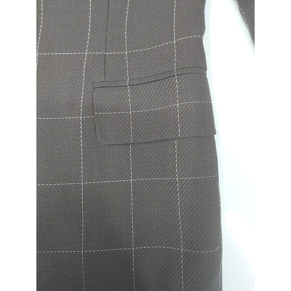 Ellen Tracy Women's Brown Square Stich Petite Blazer Size 2p - Picture 12 of 13